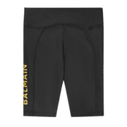 Balmain Kids Black Logo Shorts