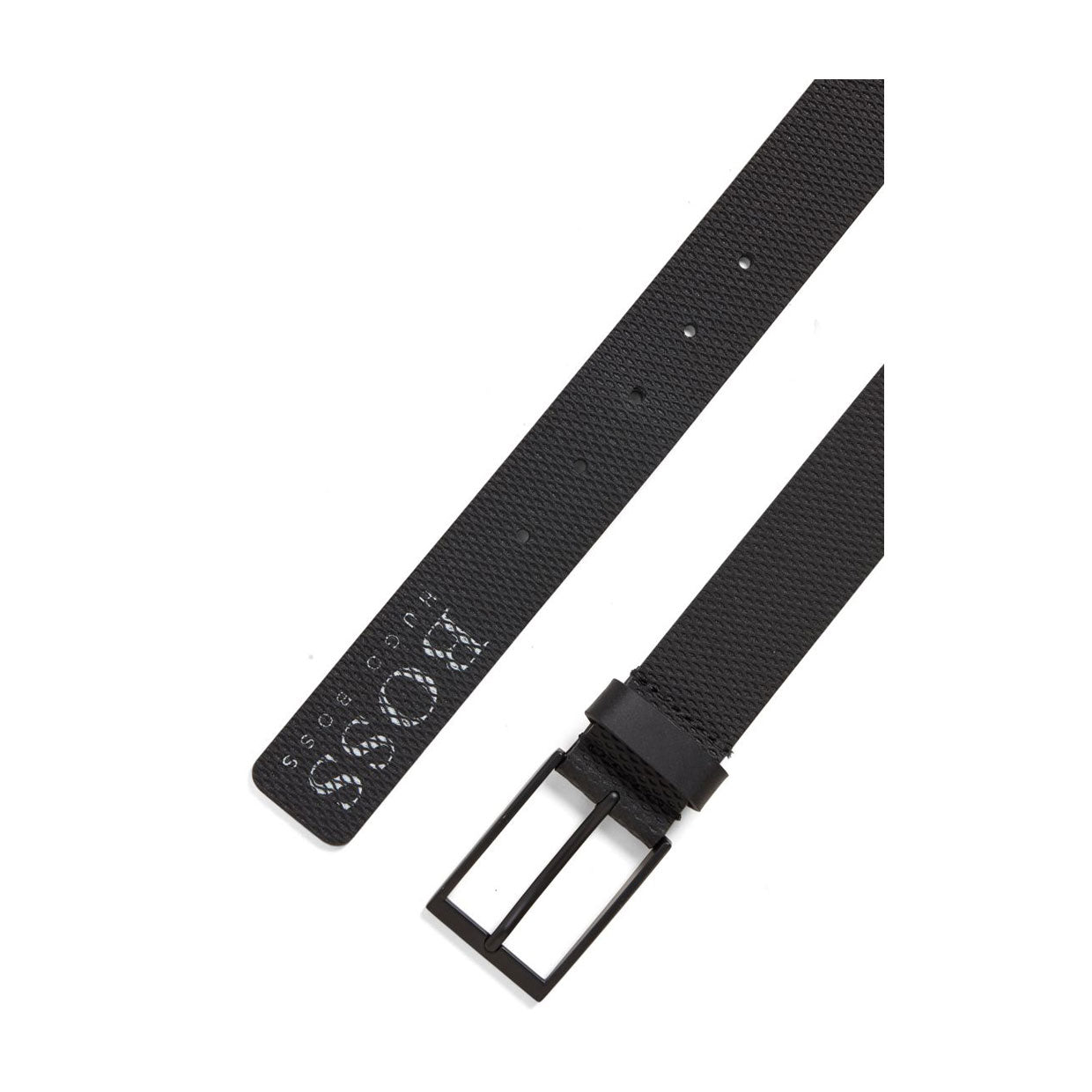 Hugo Boss Italian-Made Belt In Structured Leather With Logo Tip