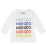 Kenzo Kids Repeat Logo White T-Shirt