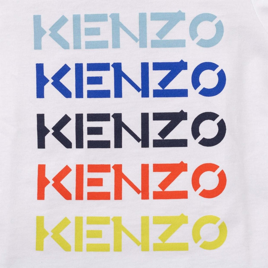 Kenzo Kids Repeat Logo White T-Shirt