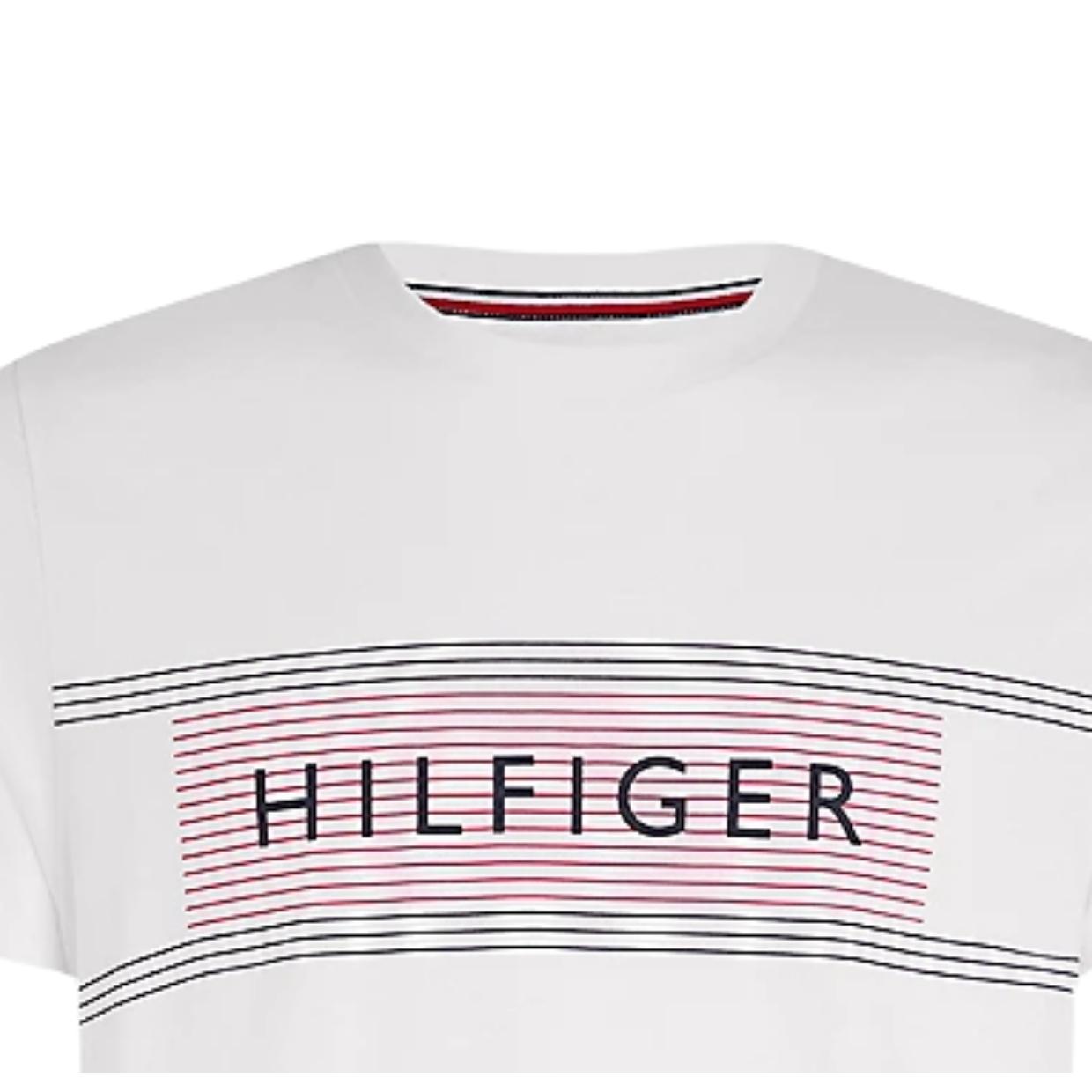 Tommy Hilfiger Logo Slim Fit White T-Shirt