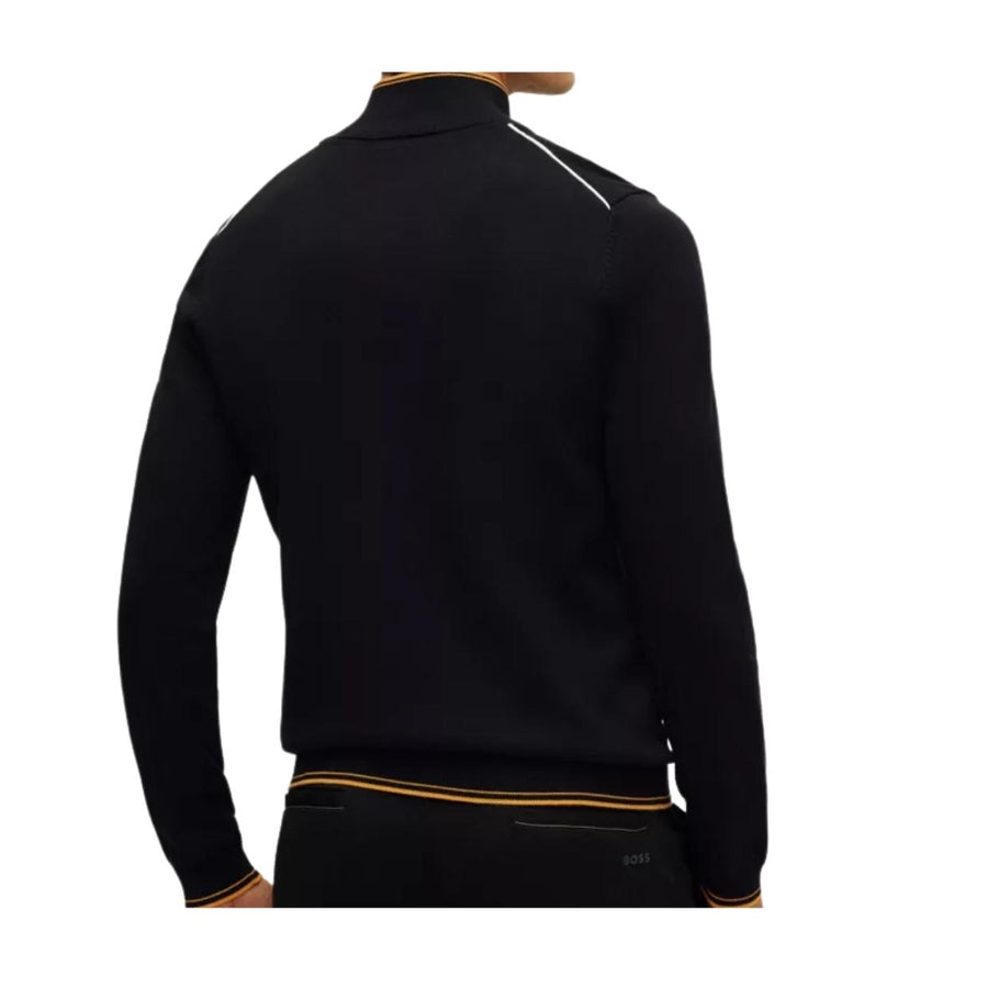 BOSS Black Zitom Curved Logo Half Zip Sweatshirt