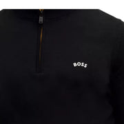 BOSS Black Zitom Curved Logo Half Zip Sweatshirt