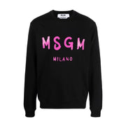MSGM Black Print Logo Sweatshirt