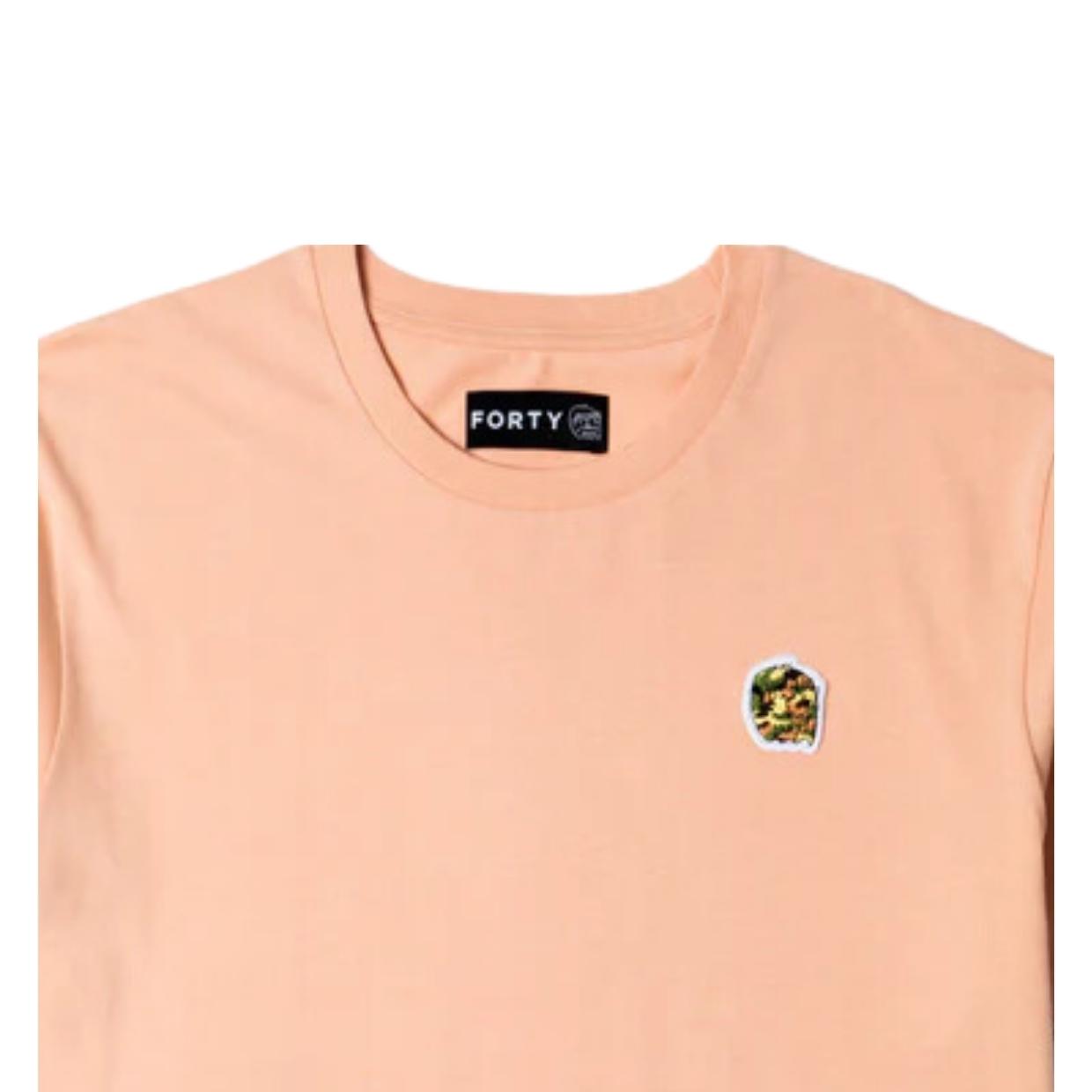 Forty Ben Camo logo Badge Peach T-Shirt