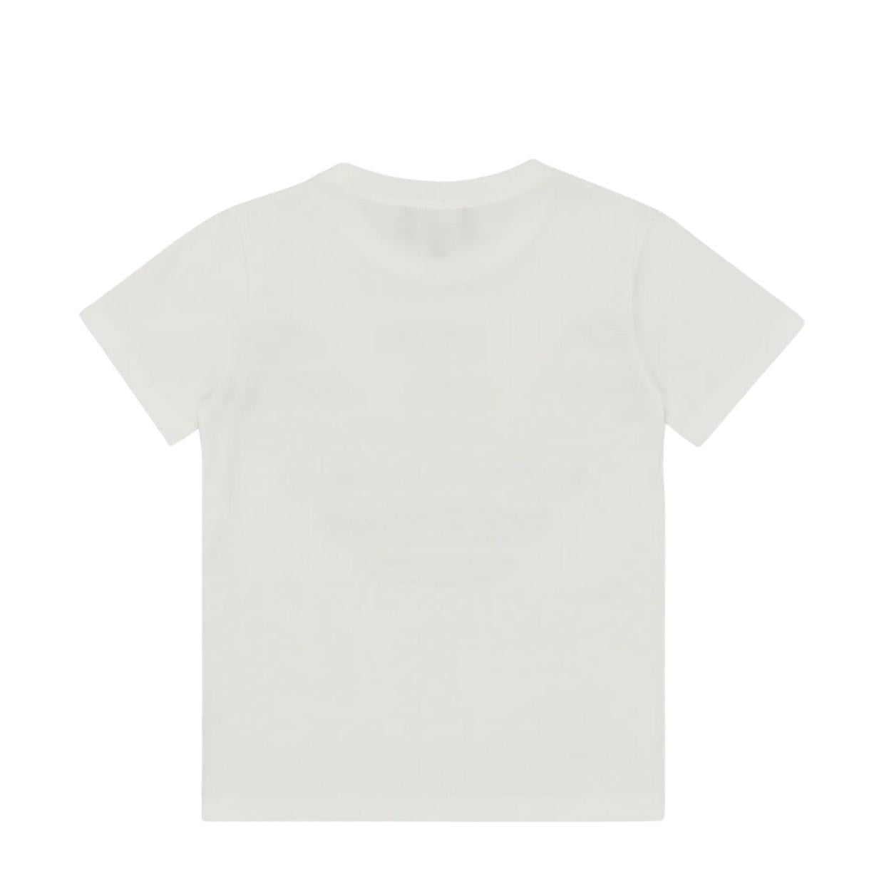 Emporio Armani Junior White Sketch Logo T-Shirt