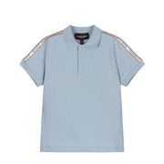 Emporio Armani Junior Blue Tape Logo Polo Shirt
