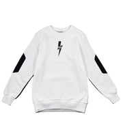 Neil Barrett Kids Black And White Bolt Logo Sweatshirt