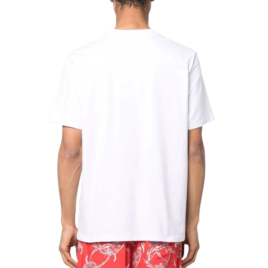 MSGM White Vertical Logo T-Shirt