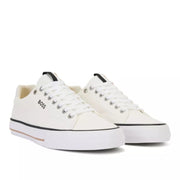 BOSS Aiden Canvas White Trainers