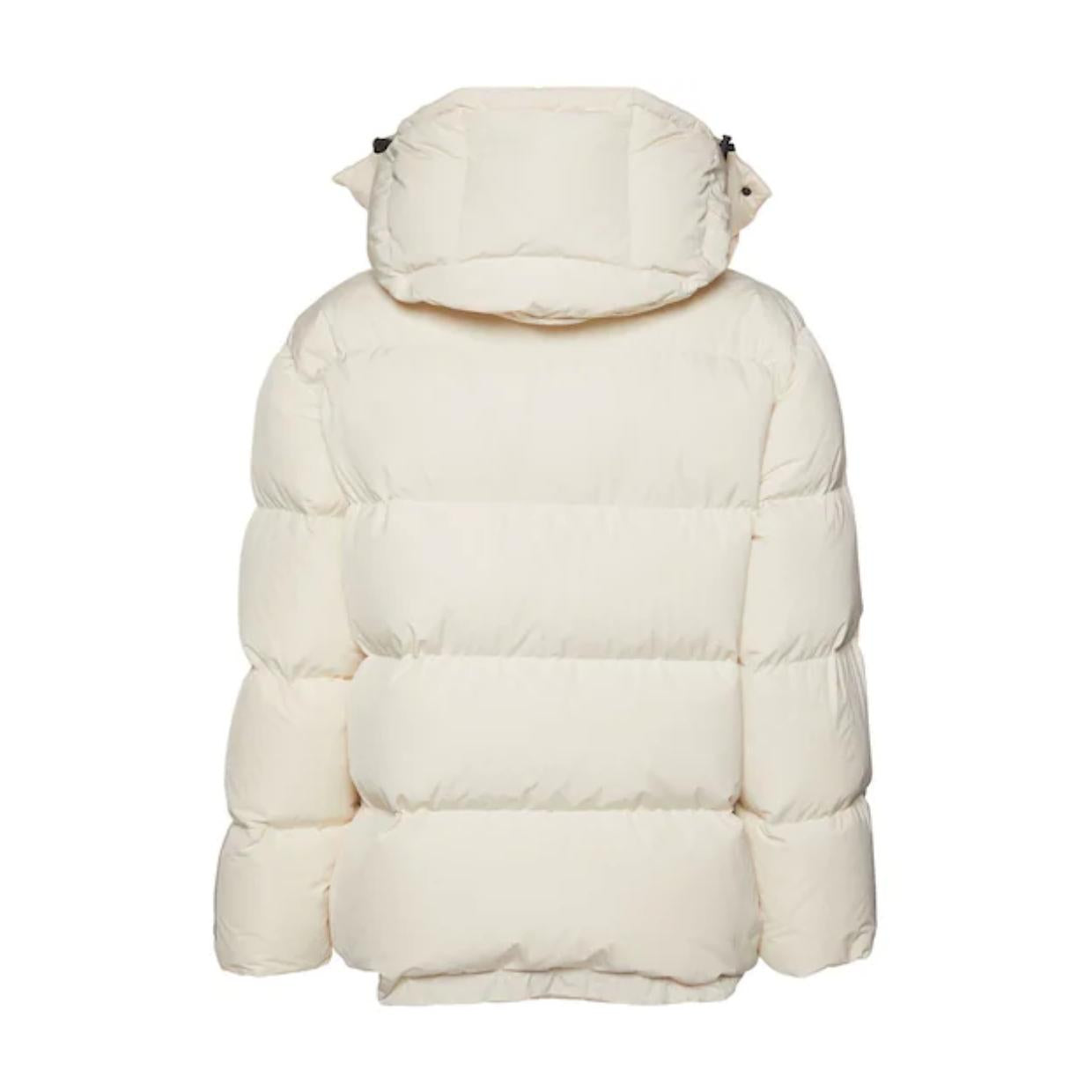 MSGM Cream Fantastic Green Padded Jacket