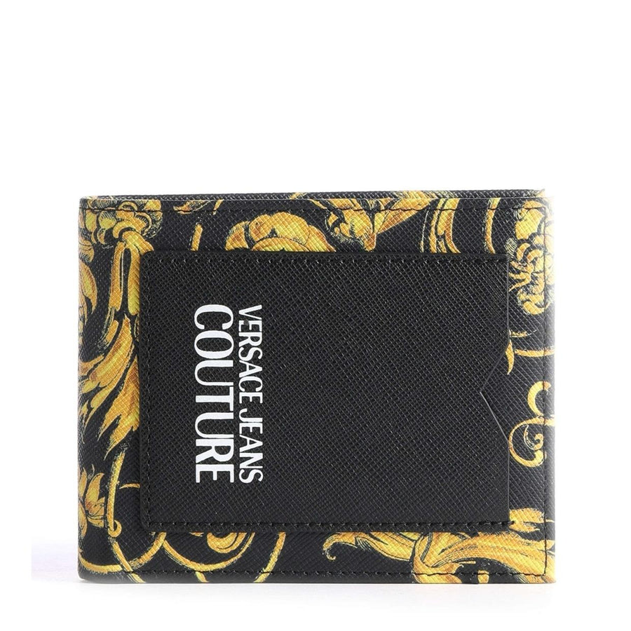 Versace Jeans Couture Baroque Print Logo Coin Billford Wallet