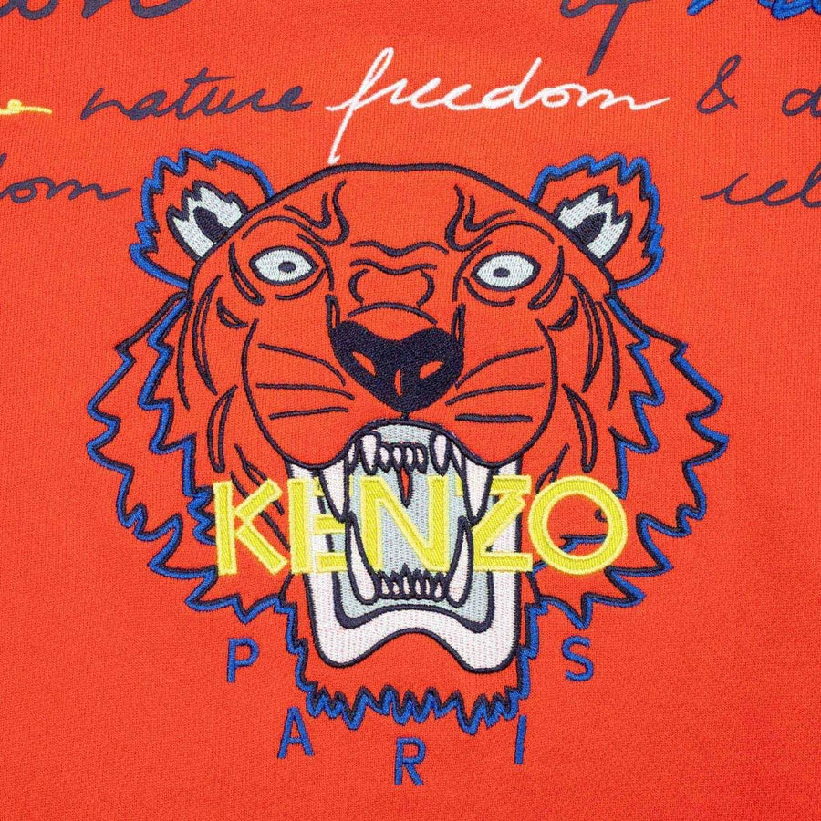 Kenzo Kids Tiger Logo Orange Sweatshirt