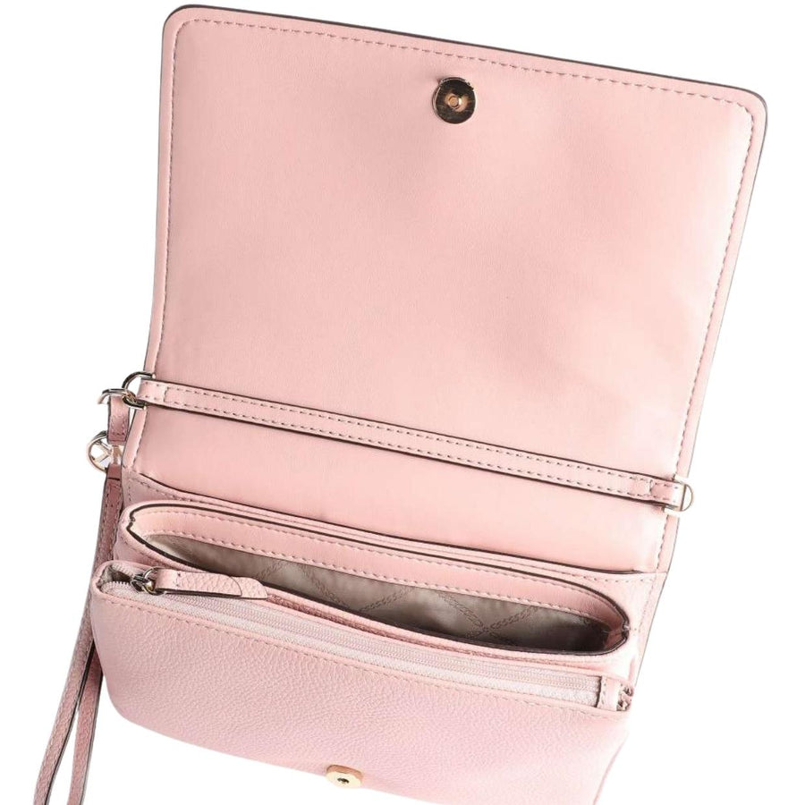 Michael Kors Pink Accordian Leather Crossbody Bag