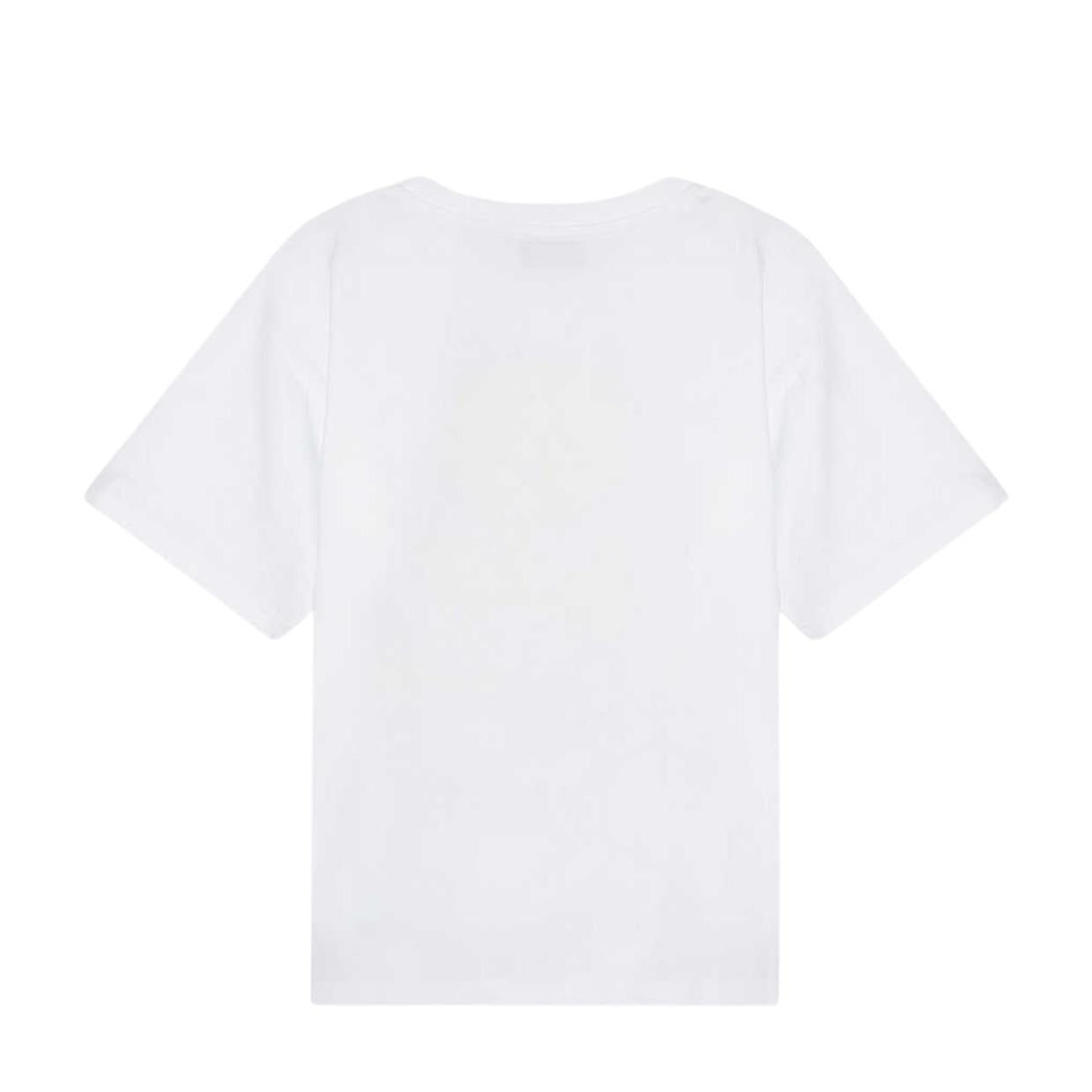 Moschino Kids White Diamantes Logo T-Shirt