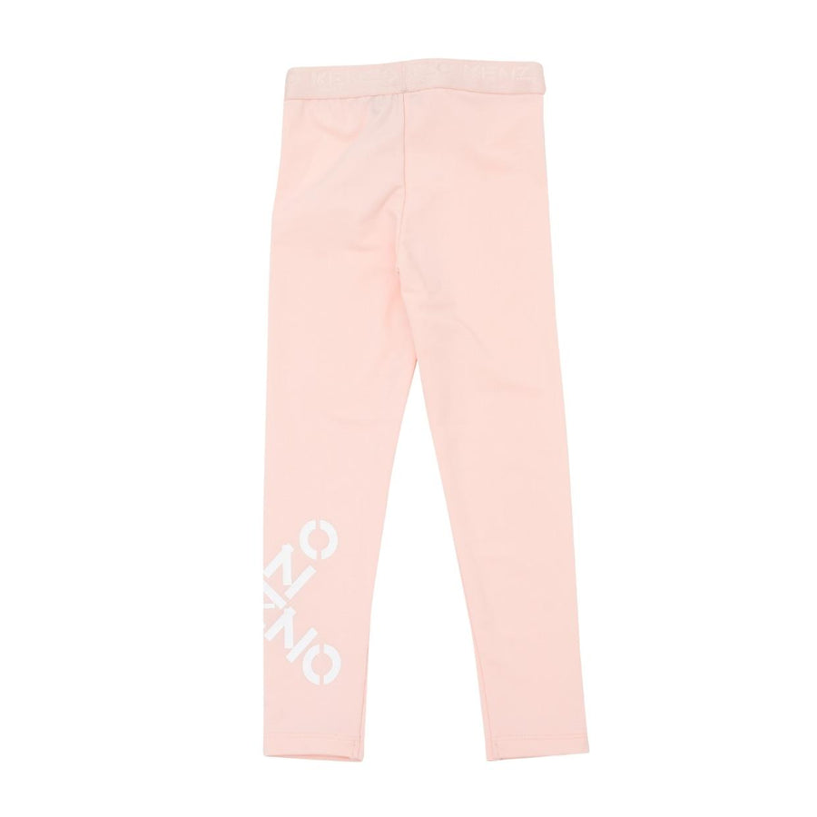 Kenzo Kids Pink Criss Cross Logo Leggings