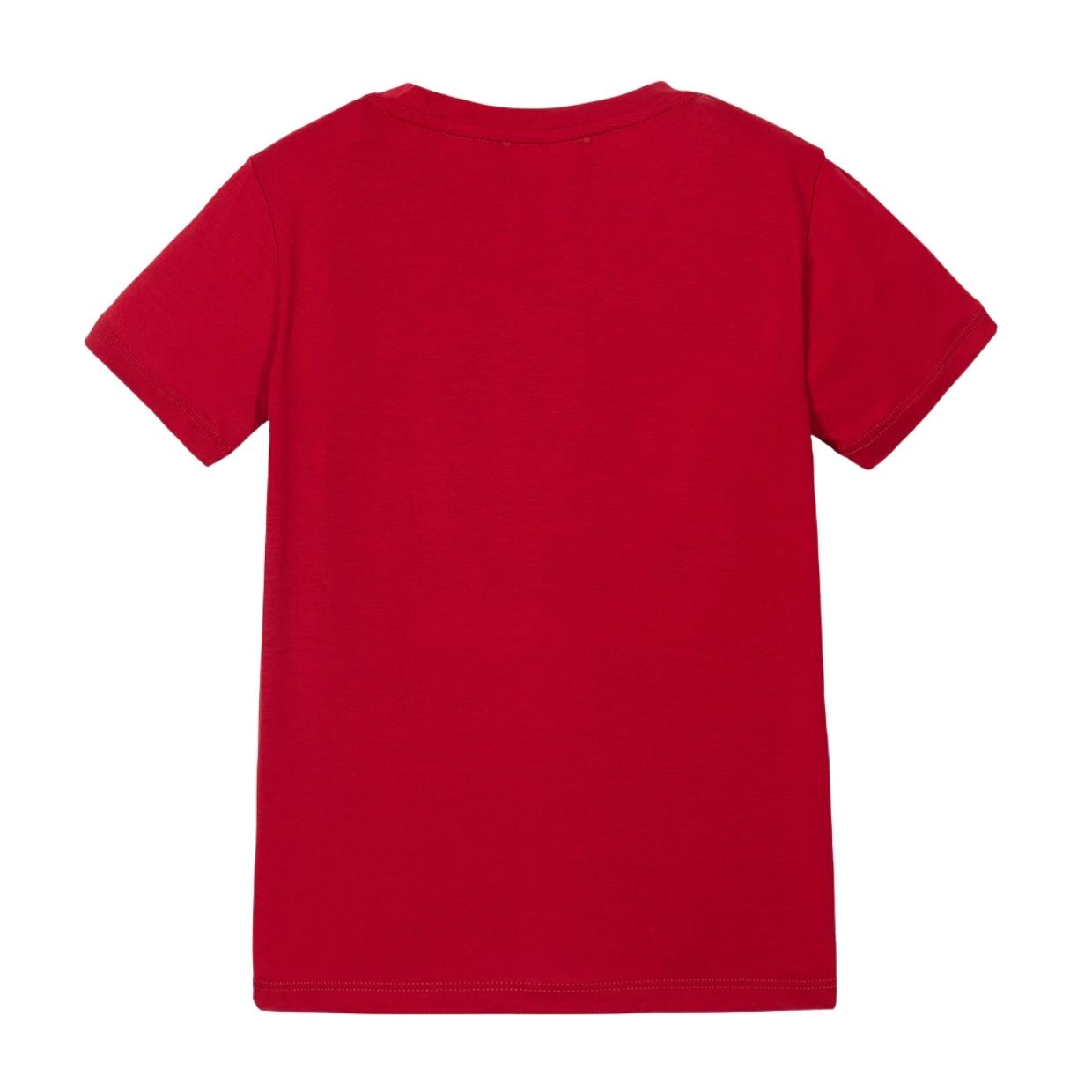 Emporio Armani Junior Red Eagle Print T-Shirt