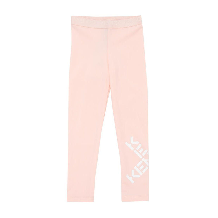 Kenzo Kids Pink Criss Cross Logo Leggings