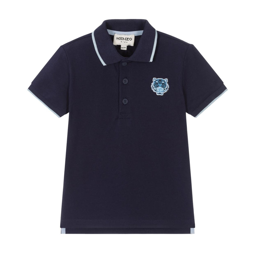 Kenzo Kids Tiger Logo Badge Polo Shirt – Retro Designer Wear
