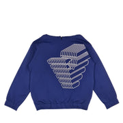 Armani Junior Blue Logo Hoodie