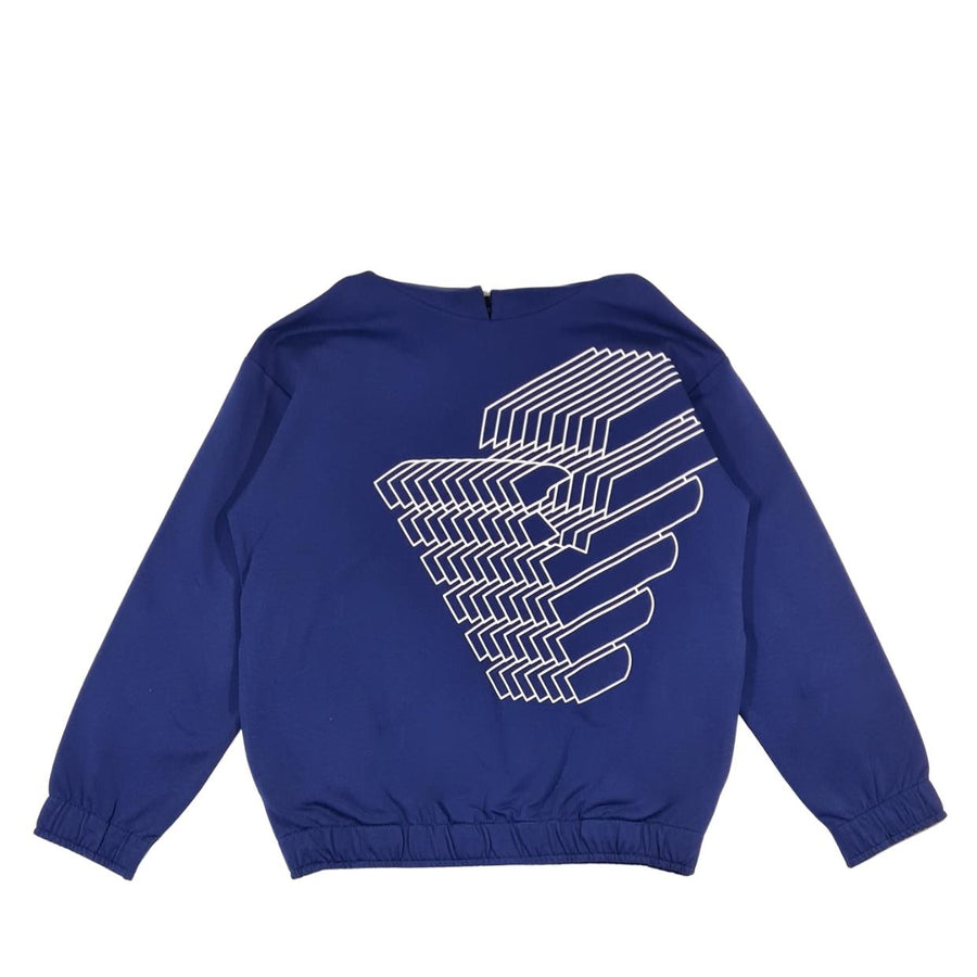 Armani Junior Blue Logo Hoodie