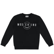 Moschino Kids Black Smiley Logo Sweatshirt
