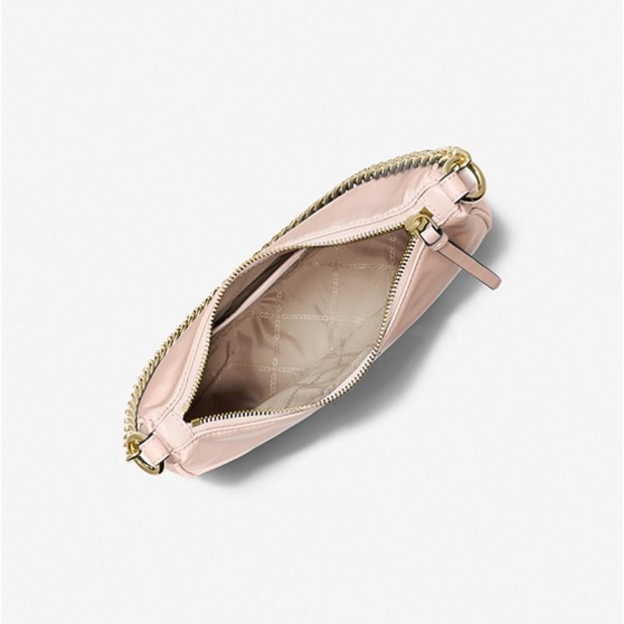 Michael Kors Pink Logo Nylon Medium Shoulder Bag