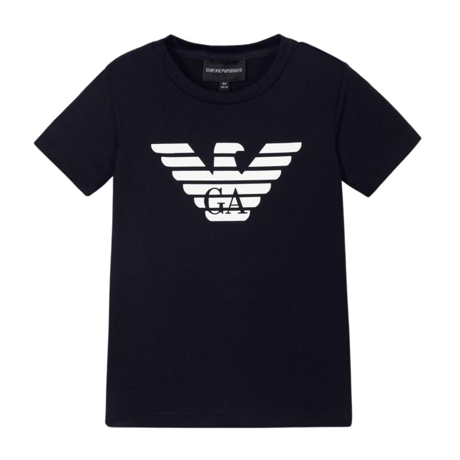 Emporio Armani Junior Navy Eagle Print T-Shirt