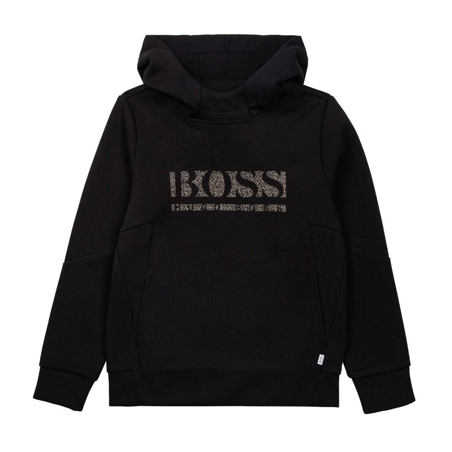 Boss Kids Black Logo Hoodie
