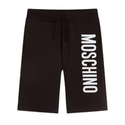 Moschino Kids Black Printed Logo Shorts