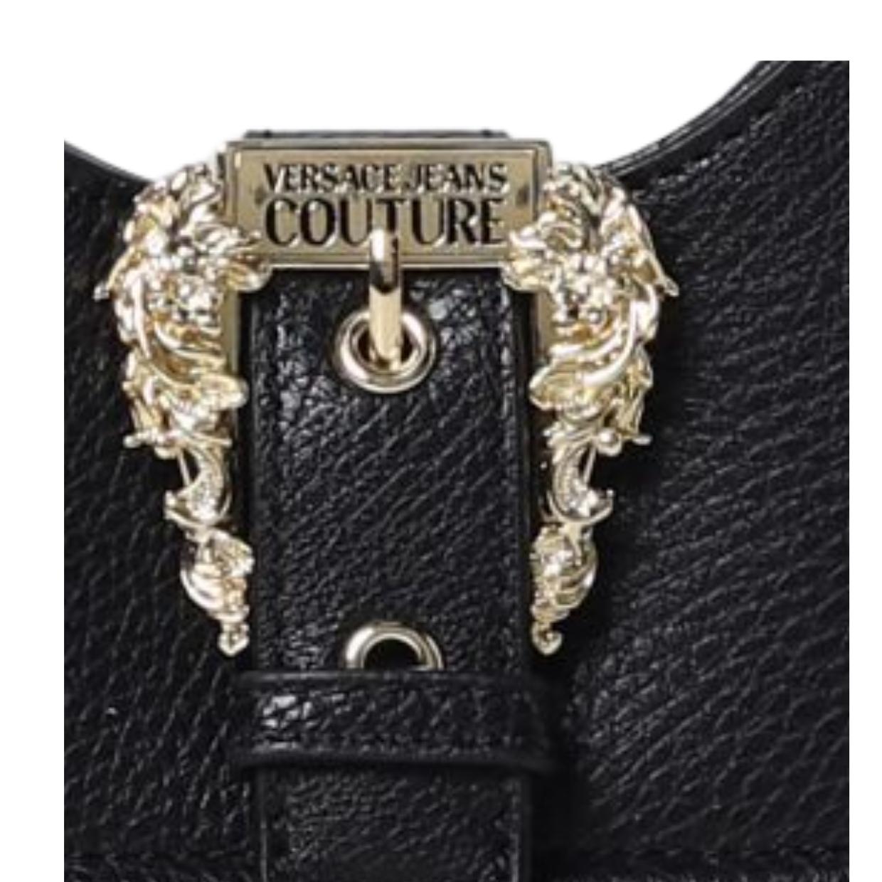 Versace Jeans Couture Buckle Mini Black Crossbody Bags