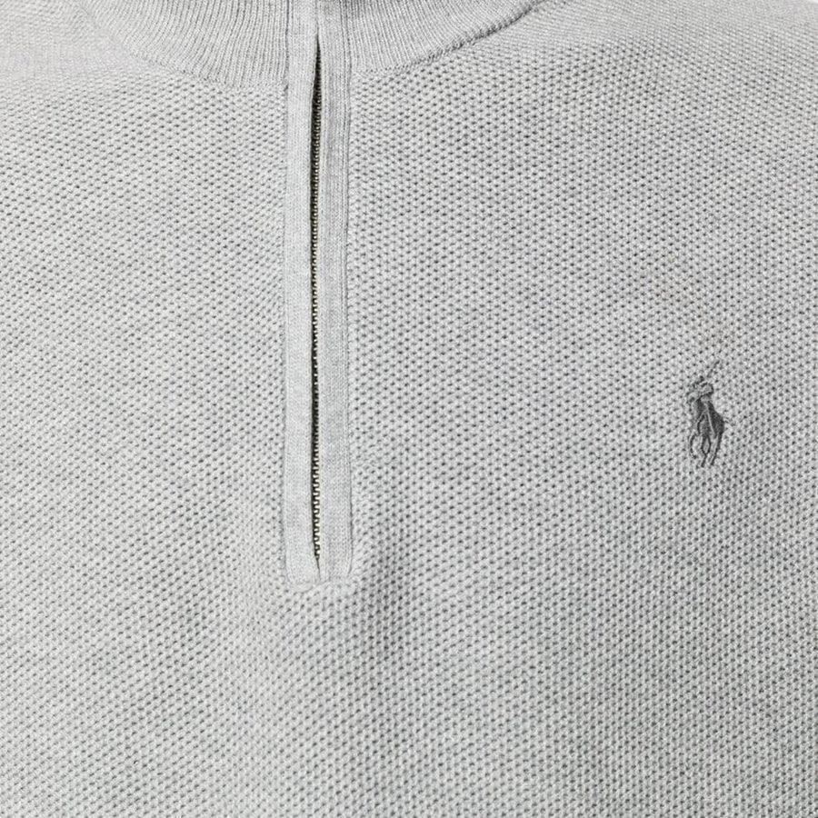 Ralph Lauren Grey Half Zip Logo Sweatshirt