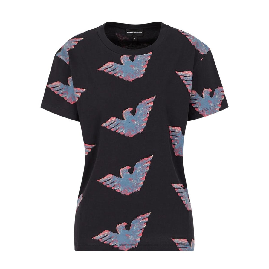 Emporio Armani Navy All-Over Eagle Logo T-Shirt