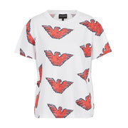 Emporio Armani White All-Over Eagle Logo T-Shirt