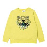Kenzo Kids Lime Tiger Logo Sweatshirt