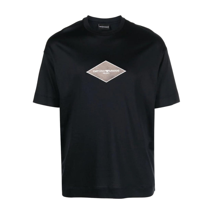 Emporio Armani Embroidered Logo Patch Dark Navy T-Shirt