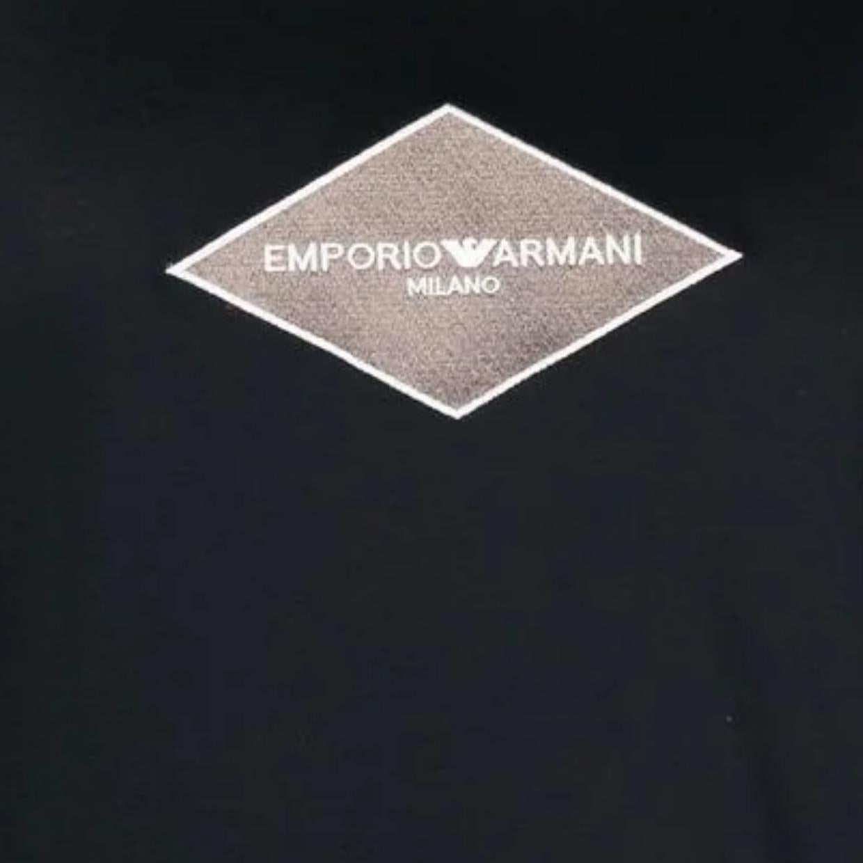 Emporio Armani Embroidered Logo Patch Dark Navy T-Shirt