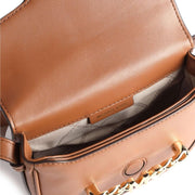 Michael Kors Brown Hally Leather Crossbody Bag