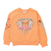 Kenzo Kids Orange Elephant Logo Sweatshirt