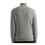 Ralph Lauren Knit Cable Half Zip Grey Sweatshirt