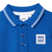 Boss Kids Blue Logo Patch Polo Shirt