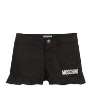 Moschino Kids Black Frill Shorts