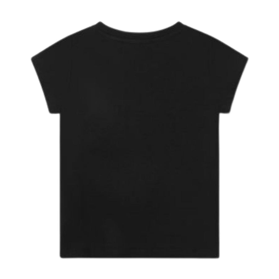 Moschino Kids Black Rhinestone Teddy Logo T-Shirt