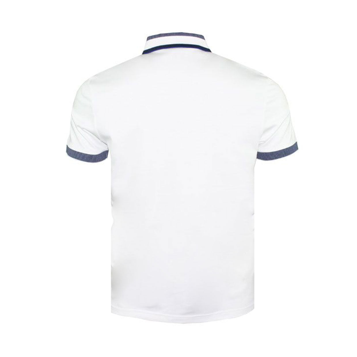 Hugo Boss Cotton White Logo Polo Shirt With Three-Coloured Stripes