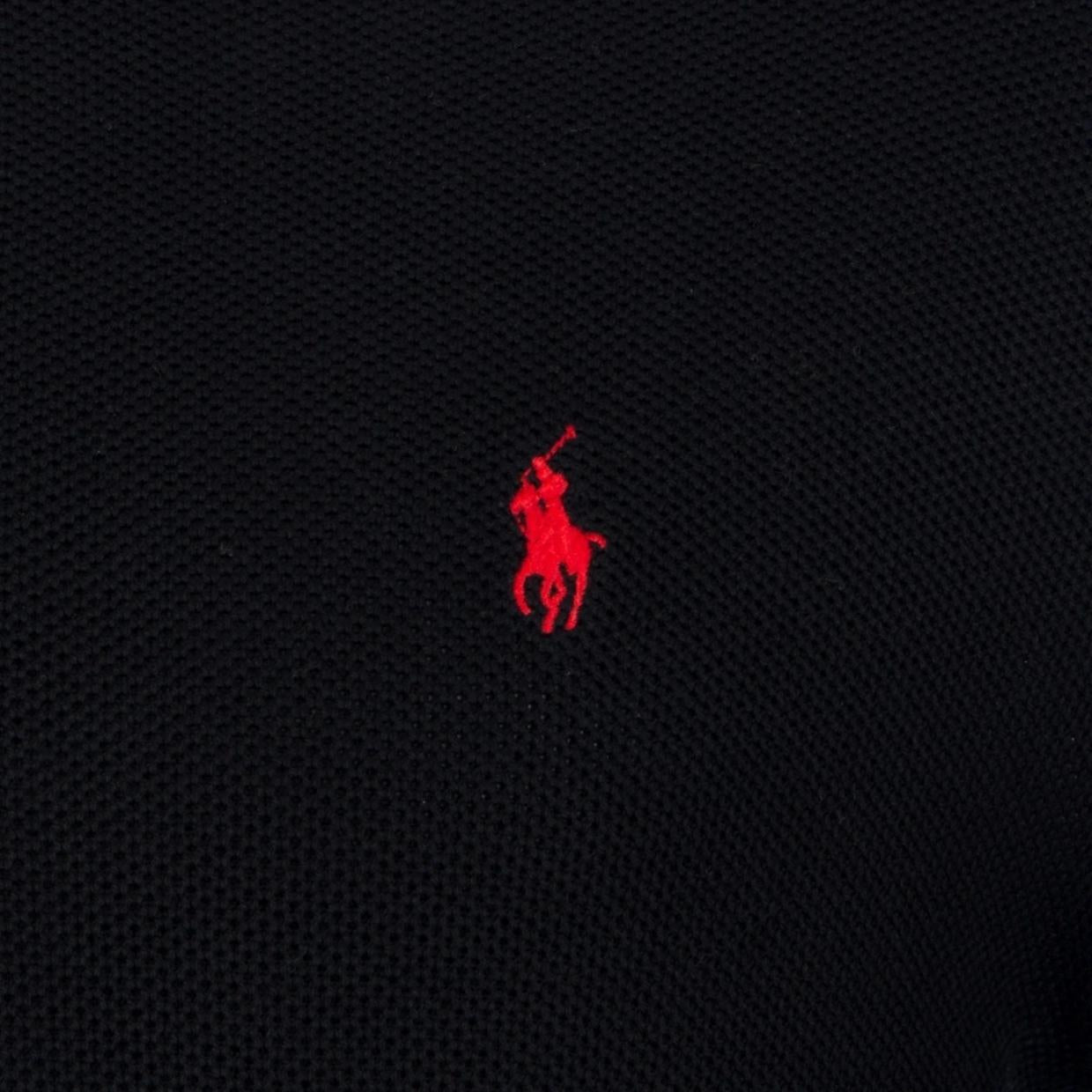 Ralph Lauren Black Half Zip Logo Sweatshirt
