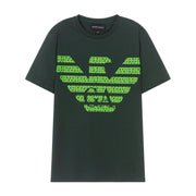 Emporio Armani Junior Monogram Eagle Logo Green T-Shirt