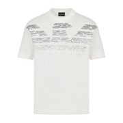 Emporio Armani Lettering Oversize Eagle Pattern T-Shirt