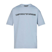 Emporio Armani Embroidered Logo Light Blue T-Shirt