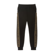 Balmain Kids Gold Glitter Logo Tape Jogging Bottoms