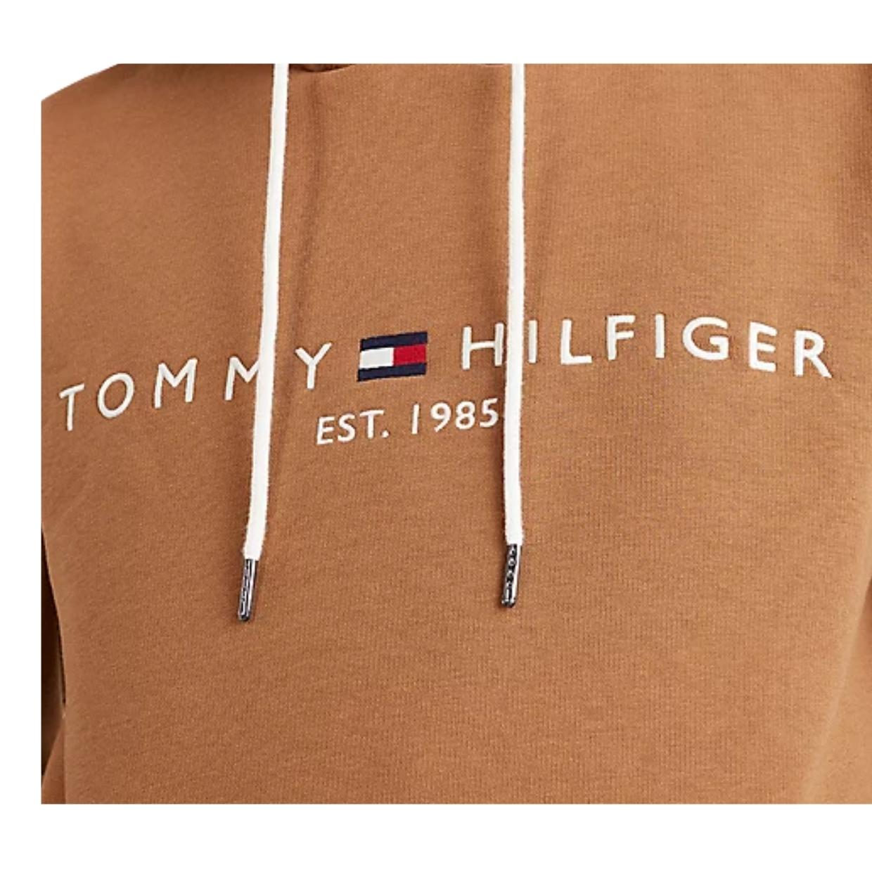 Tommy Hilfiger Logo Khaki Fleece Hoodie